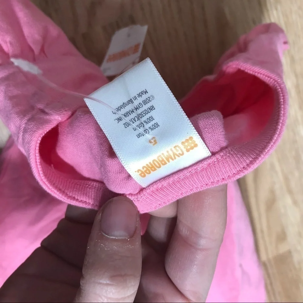 Gymboree Pink Floral Shirt Dress NWT Sz 5 Pocket